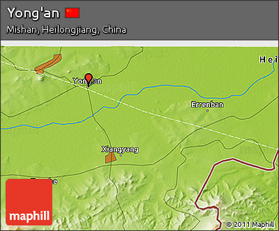 Physical 3D Map of Yong'an