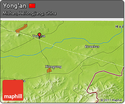 Physical 3D Map of Yong'an