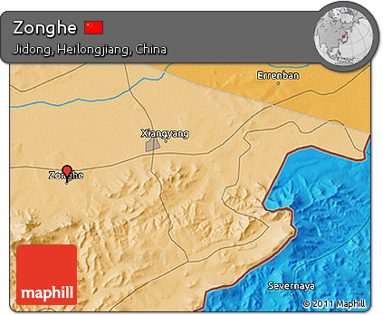 Political 3D Map of Zonghe
