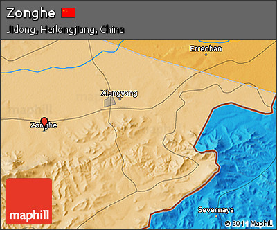 Political 3D Map of Zonghe