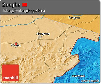Political 3D Map of Zonghe