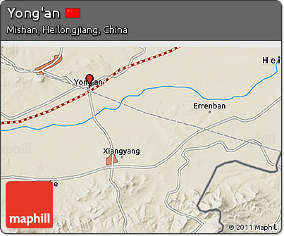 Shaded Relief 3D Map of Yong'an