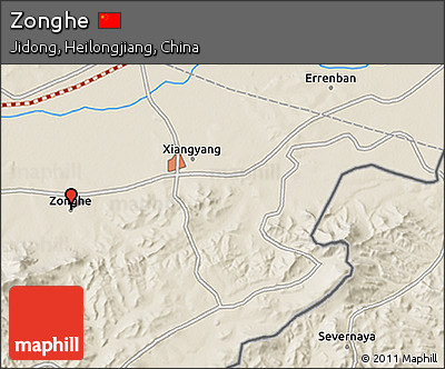 Shaded Relief 3D Map of Zonghe