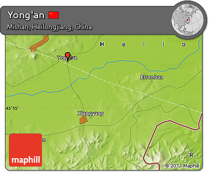 Physical Map of Yong'an