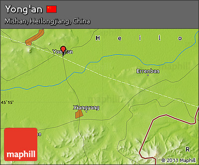 Physical Map of Yong'an