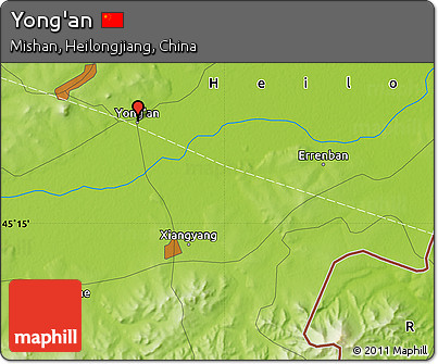Physical Map of Yong'an