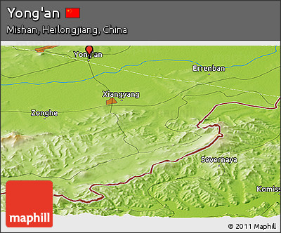 Physical Panoramic Map of Yong'an