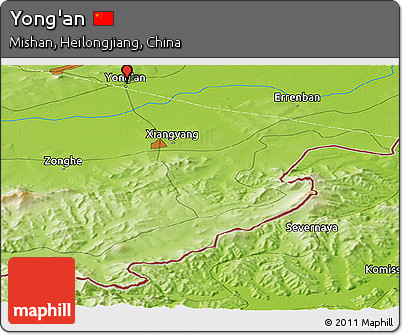 Physical Panoramic Map of Yong'an