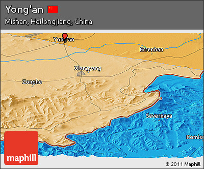 Political Panoramic Map of Yong'an