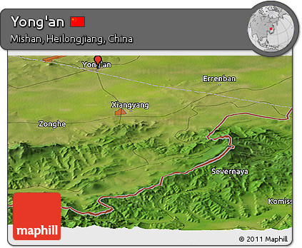 Satellite Panoramic Map of Yong'an