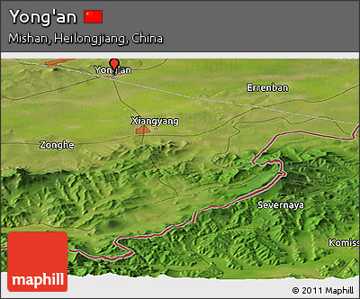 Satellite Panoramic Map of Yong'an