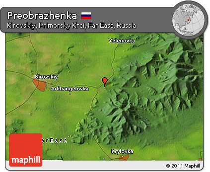 Satellite 3D Map of Preobrazhenka