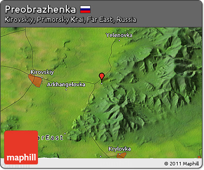 Satellite 3D Map of Preobrazhenka
