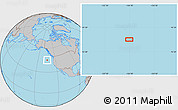 Gray Location Map of the area around 45° 10' 22" N, 134° 13' 29" W