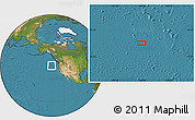 Satellite Location Map of the area around 45° 10' 22" N, 134° 13' 29" W