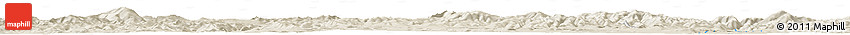 Shaded Relief Horizon Map of the Area around 45° 10' 22" N, 135° 13' 29" E