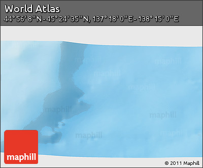 Physical 3D Map of the Area around 45° 10' 22" N, 137° 46' 30" E
