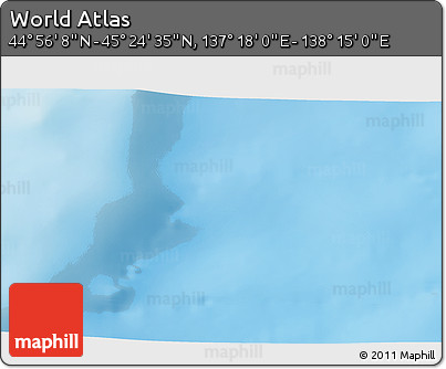 Physical 3D Map of the Area around 45° 10' 22" N, 137° 46' 30" E