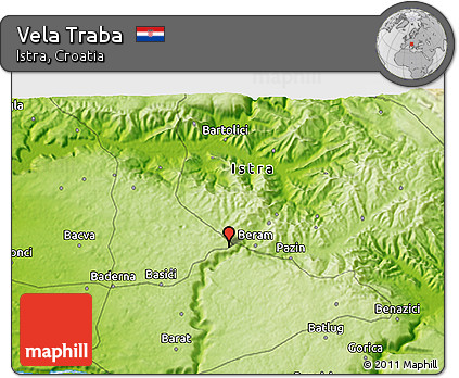 Physical 3D Map of Vela Traba