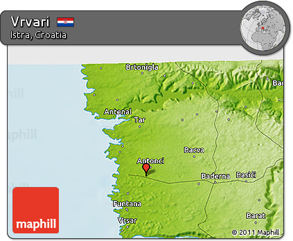 Physical 3D Map of Vrvari
