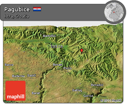 Satellite 3D Map of Pagubice