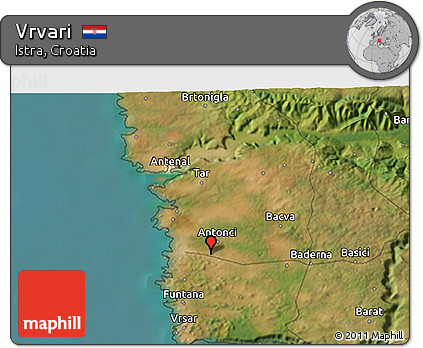 Satellite 3D Map of Vrvari