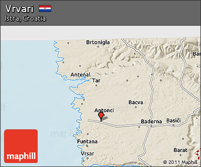 Shaded Relief 3D Map of Vrvari