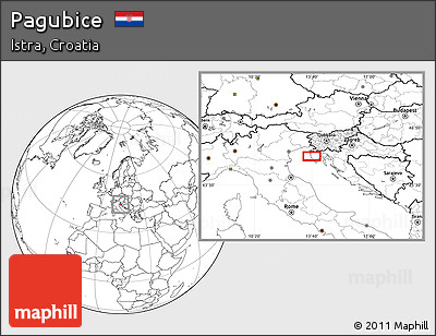 Blank Location Map of Pagubice