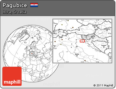 Blank Location Map of Pagubice