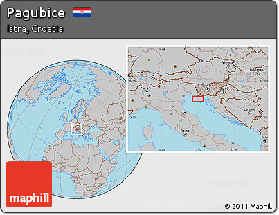 Gray Location Map of Pagubice