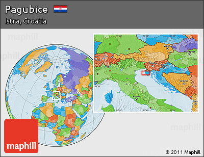 Political Location Map of Pagubice