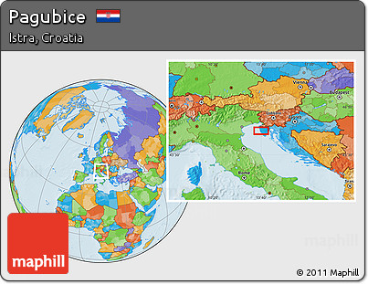 Political Location Map of Pagubice