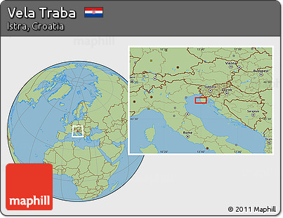 Savanna Style Location Map of Vela Traba
