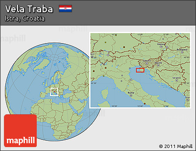 Savanna Style Location Map of Vela Traba
