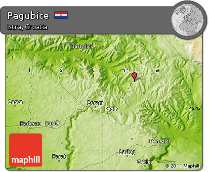 Physical Map of Pagubice