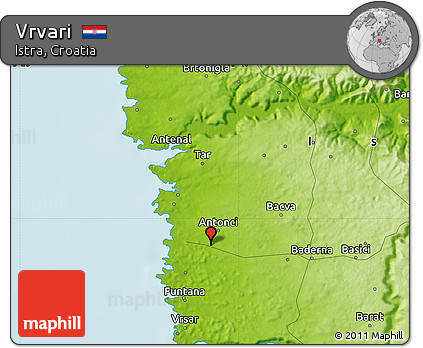 Physical Map of Vrvari