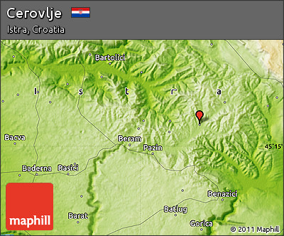 Physical Map of Cerovlje