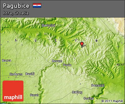 Physical Map of Pagubice