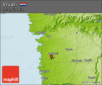 Physical Map of Vrvari