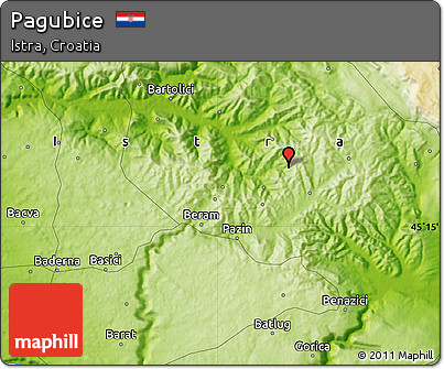 Physical Map of Pagubice