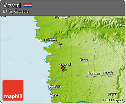 Physical Map of Vrvari