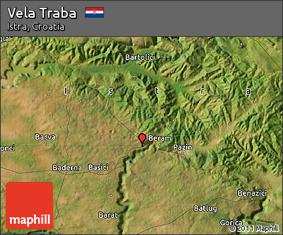 Satellite Map of Vela Traba