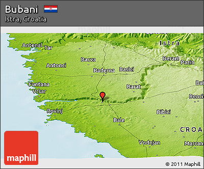 Physical Panoramic Map of Bubani
