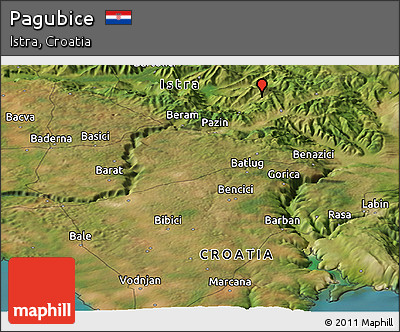 Satellite Panoramic Map of Pagubice