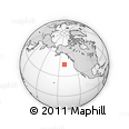 Outline Map of the Area around 45° 10' 22" N, 141° 1' 30" W, rectangular outline