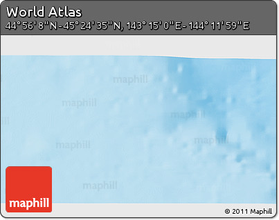 Physical 3D Map of the Area around 45° 10' 22" N, 143° 43' 29" E