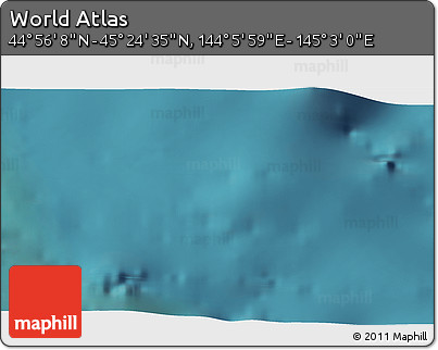 Satellite 3D Map of the Area around 45° 10' 22" N, 144° 34' 29" E