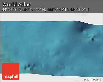 Satellite 3D Map of the Area around 45° 10' 22" N, 144° 34' 29" E