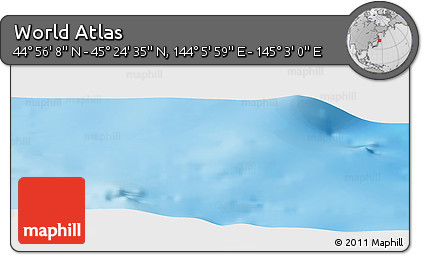 Physical Panoramic Map of the Area around 45° 10' 22" N, 144° 34' 29" E
