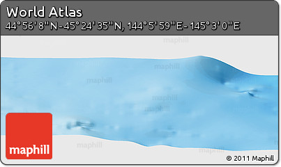 Physical Panoramic Map of the Area around 45° 10' 22" N, 144° 34' 29" E